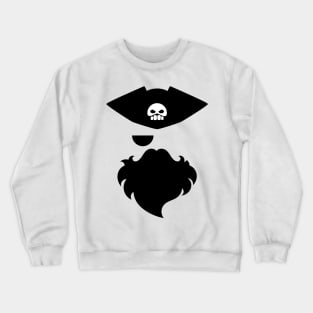 Pirate abstract drawing with skull on the hat Crewneck Sweatshirt